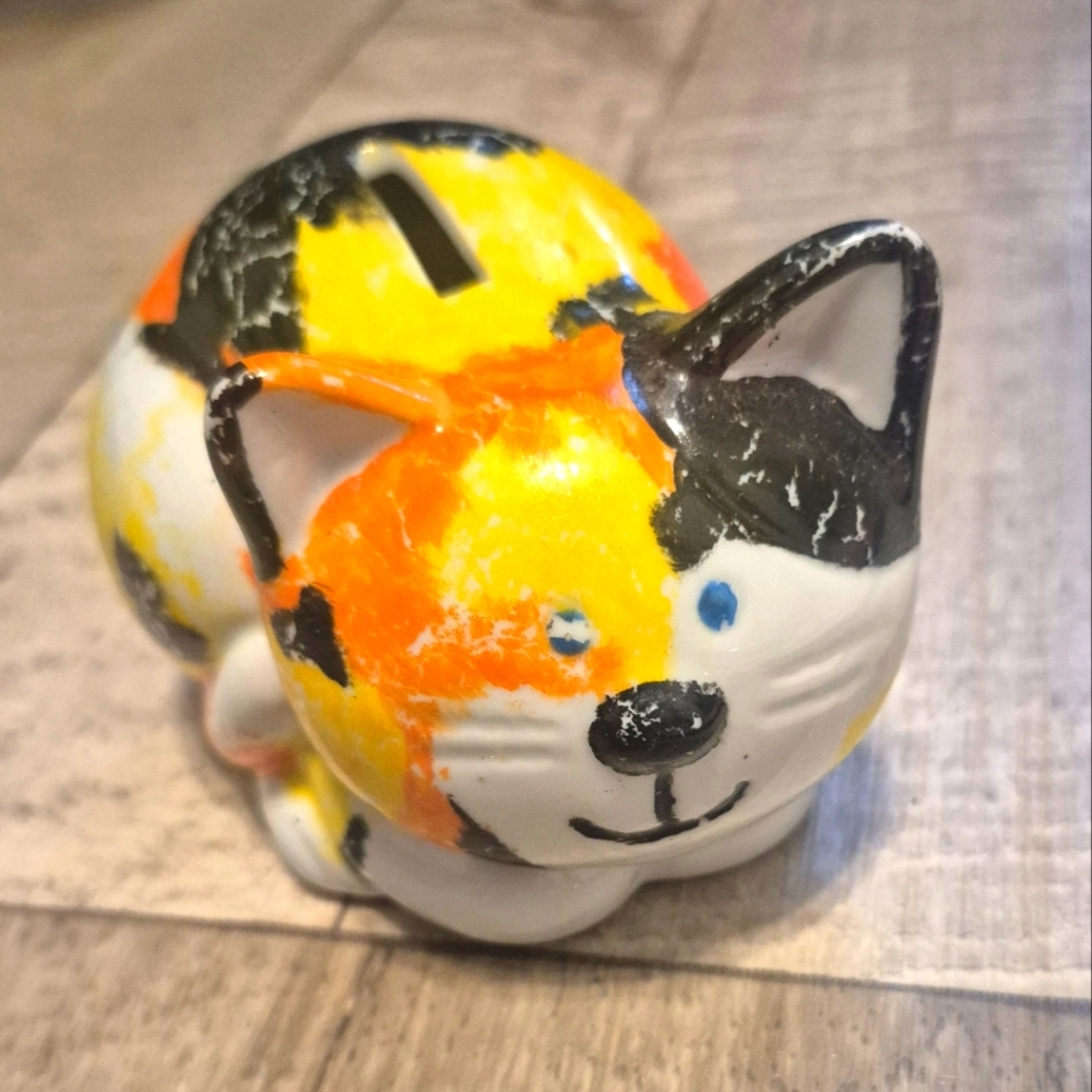 Colorful Cat Coin Bank Ceramic Kids Banks Cst Lovers